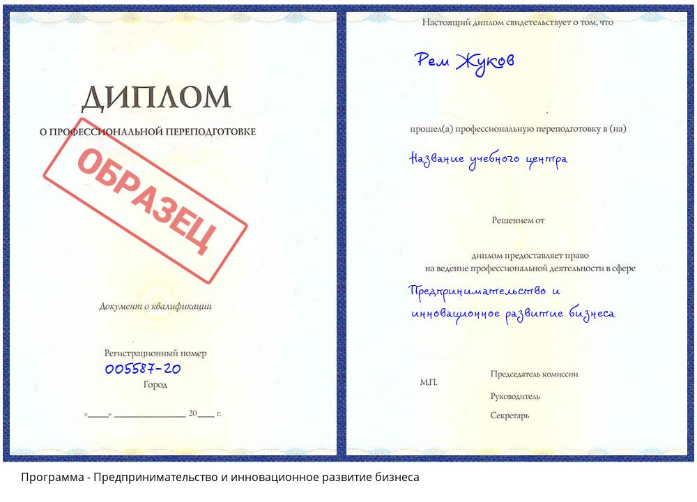 Предпринимательство и инновационное развитие бизнеса Биробиджан